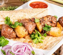 Шашлык из баранины с курдюком