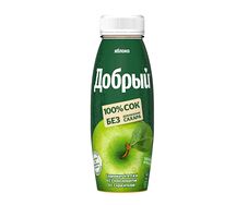Добрый сок яблочный без сахара