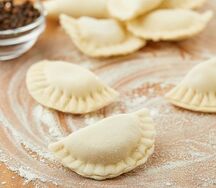 Вареники с грибами (пф)