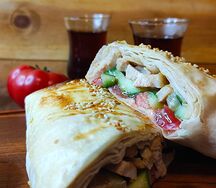 Лаваш с курицей и сыром