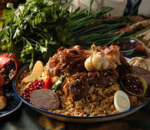 Плов Байрам ош с яйцом и казы