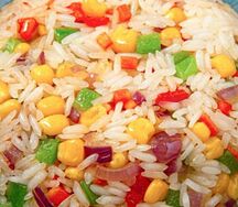 Жаренный рис с овощами