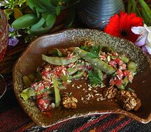 Салат Лобио зелёное с орехами