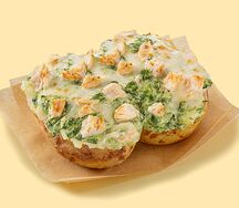 Картофель Гриль чиз цыпленок со шпинатом