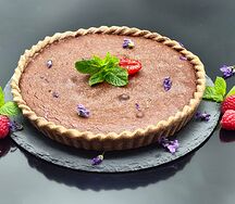 Пирог Брауни с малиной