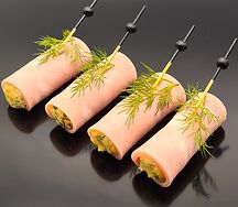 Мини-рулетики из ветчины