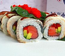 Королевский дракон с лососем