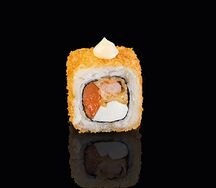 Горячий ролл с креветкой и лососем