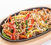 Быстрозажаренная свинина с овощами