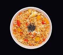 Жареный рис с овощами