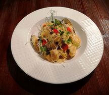 Паста Том Ям с морепродуктами