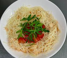 Феттуччине с лососем