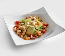 Салат Цезарь с креветками