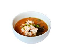 Мисо с креветкой и грибами