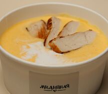 Крем-суп сырный с курицей