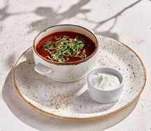 Борщ со сметаной