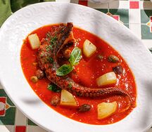 Осьминог с картофелем