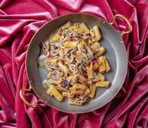 Паста с говяжьим языком