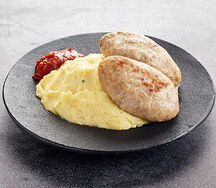 Котлетки куриные с гарниром и соусом на выбор