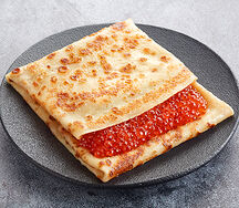 Блин с двойной красной икрой