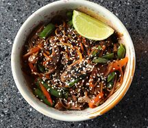 Гречневая лапша с говядиной