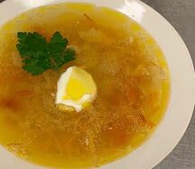 Щи из квашенной капусты со свининой