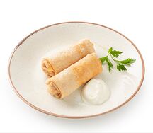 Гречневые блинчики с курицей и грибами