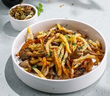 Жареный картофель с грибами