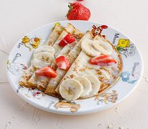 Блины с бананом и сгущенкой