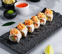 Острый ролл с креветкой и угрем