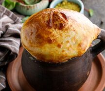 Квари с индейкой в соусе чихиртма