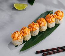 Запеченный ролл с морским гребешком