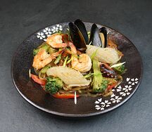 Лапша с морепродуктами