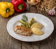 Котлета рыбная рубленная с картофельным пюре