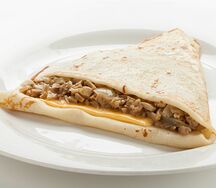 Блин с сыром и грибами