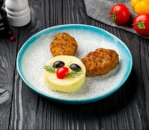 Куриные котлеты с гарниром на выбор