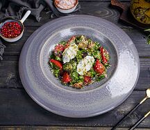 Салат с хрустящими баклажанами