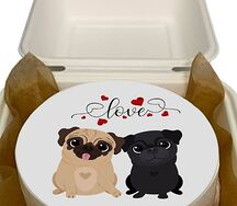 Бенто-торт Мопсики