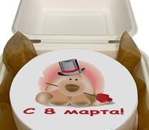 Бенто-торт С 8 марта, Миша в шляпе