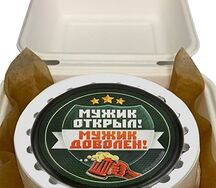 Бенто-торт Мужик открыл, мужик доволен