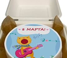 Бенто-торт котик, 8 марта