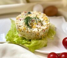 Салат с крабовым мясом