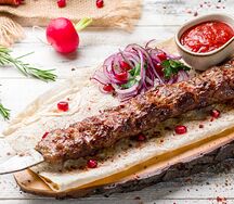 Люля-кебаб из баранины на углях