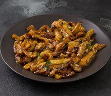 Жареная соломка из баклажан