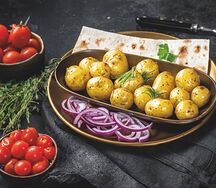 Шашлык из молодого картофеля