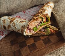 Шаурма с люля-кебабом из курицы