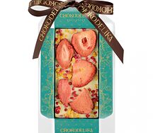 Шоколад белый с украшением Клубника и персик