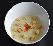Картофельный суп-крем с курицей
