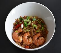 Рисовый Wok с креветками
