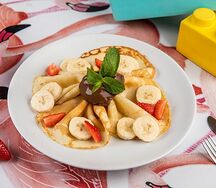 Блинчики с нутеллой и бананом